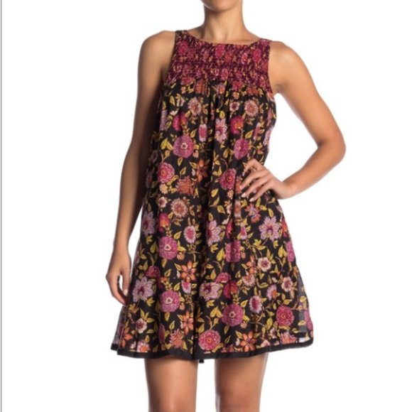 Free People Oh Baby Mini Dress Size L - Picture 1 of 6